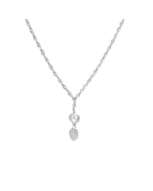 Glassy Metallic Skumspiral Necklace