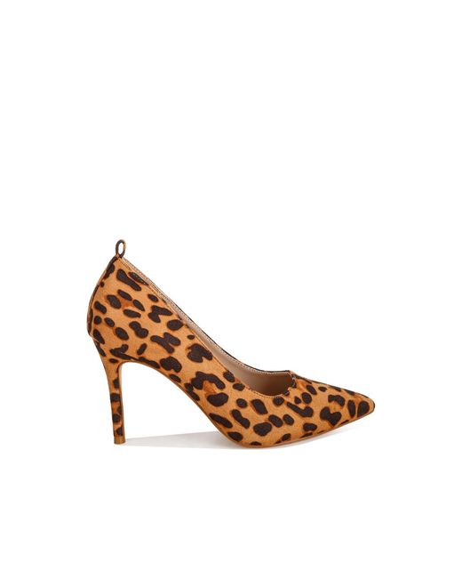 Rag & Co Brown Dittany Ankle Strap Stiletto Heel Pumps