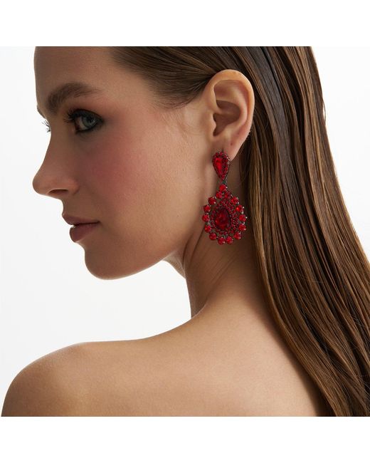 Maison De Gala Red Harper Crystal Earring