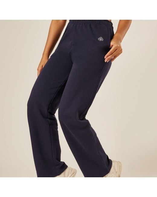 Be Athletica Blue Varsity Athletica Wide-Leg Pants