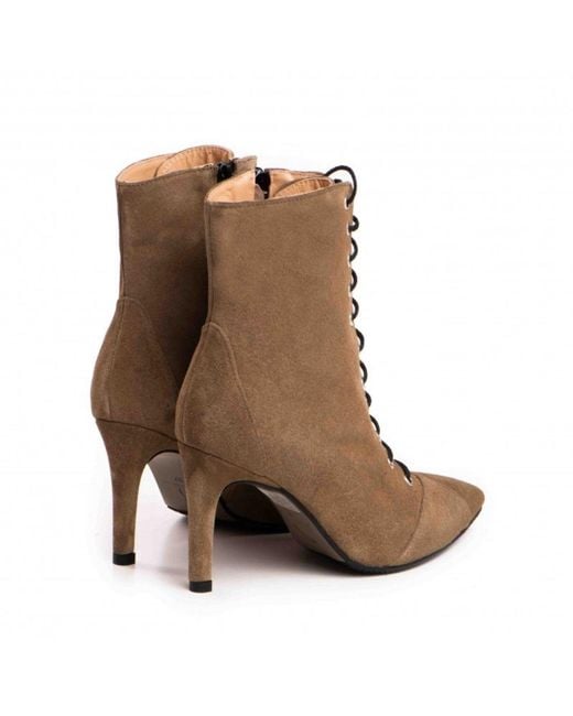 The 5Th Element Brown Neutrals Daria Taupe Mid-Ankle Slim Boots