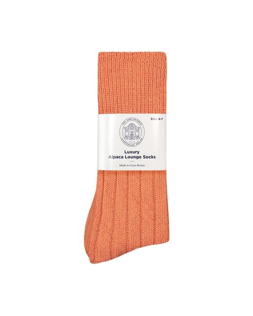 Paul James Knitwear Orange Alpaca Kenilworth Lounge Socks