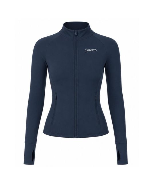 Cmmttd Blue Soft Form Zip-Up Jacket