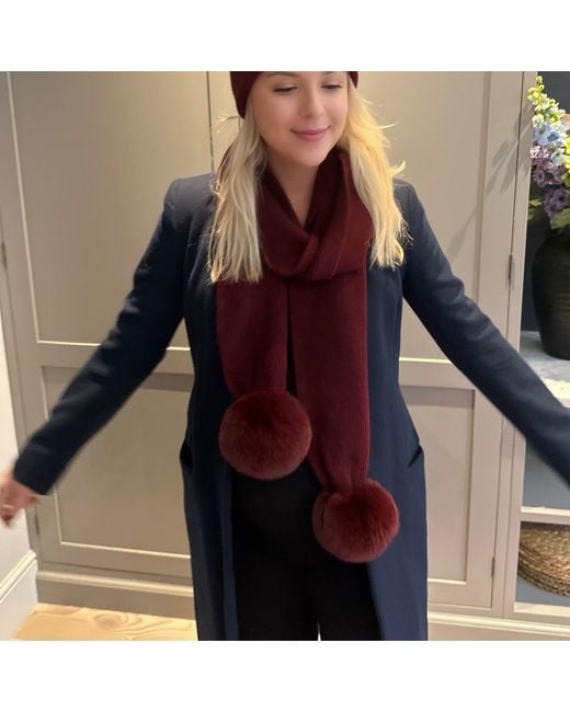 Lula-Ru Red Cashmere Scarf