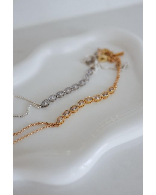 Adriana Pappas Designs White Crystal Rain Hand Bracelet