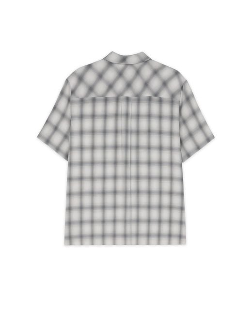 Éclectique Gray Monotone Plaid Button-Up Shirt for men