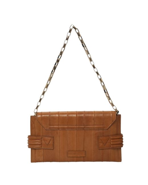 Gráinne Maher Brown Anu Mini Eel Clutch Sandstorm