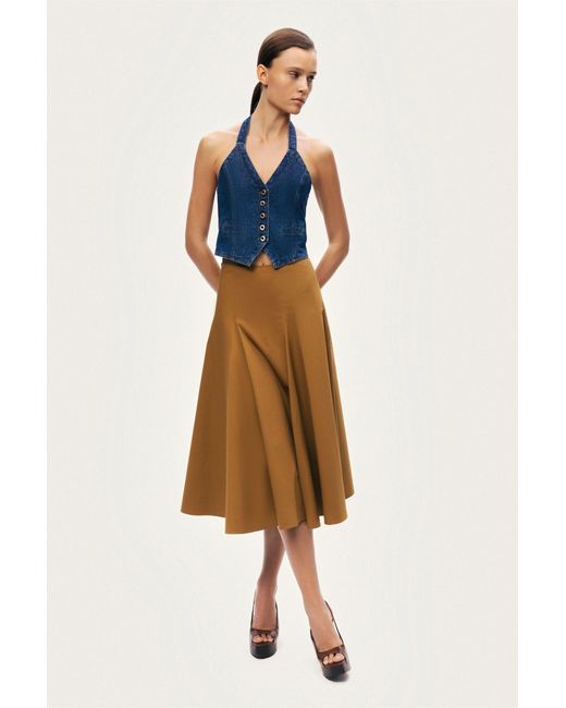 Nocturne Blue Halter Neck Denim Vest