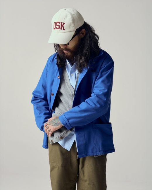Uskees Blue Overshirt for men