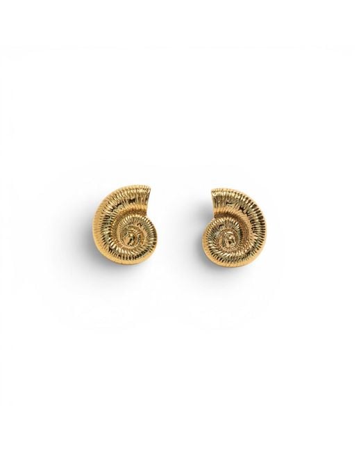 Miss Cecilia Metallic Seashell Earrings