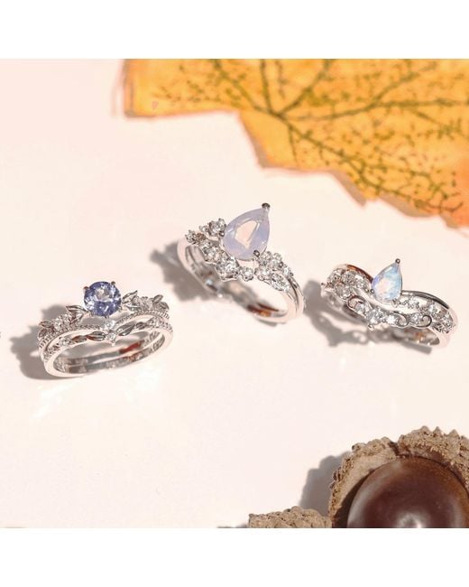 Azura Jewelry New York Blue Reverie Tanzanite Ring Set Vermeil