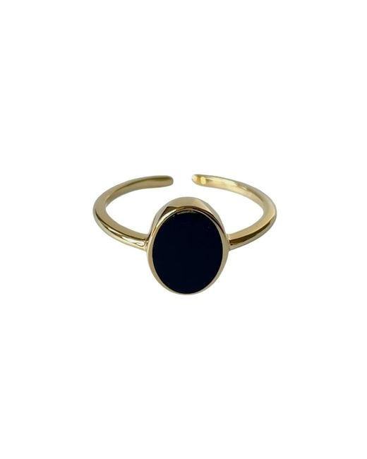 Fi Collection Blue Plated Onyx Ring