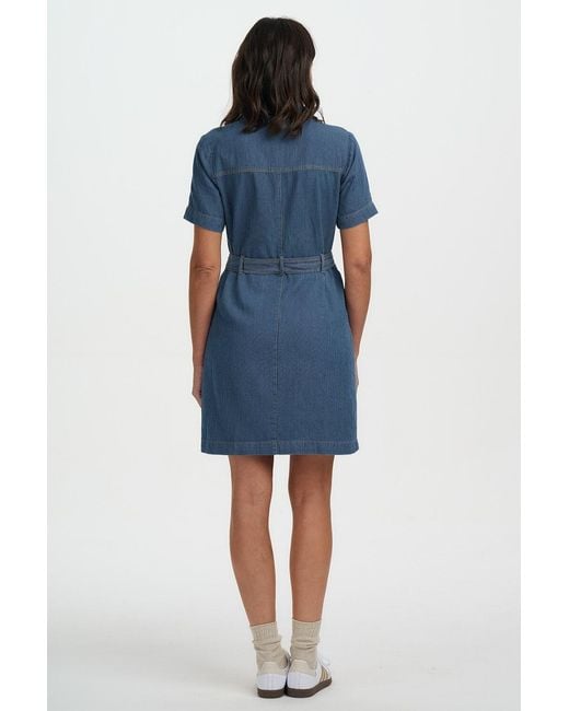 Sugarhill Blue Tasha Mini Dress Stripe Denim