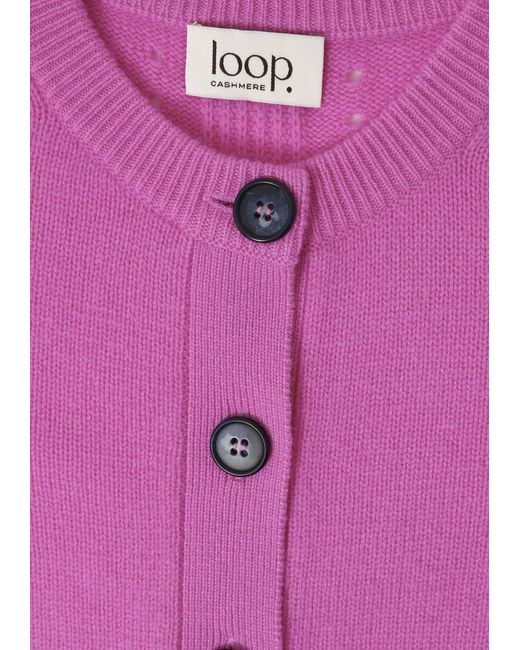 Loop Cashmere Pink Contrast Button Waistcoat