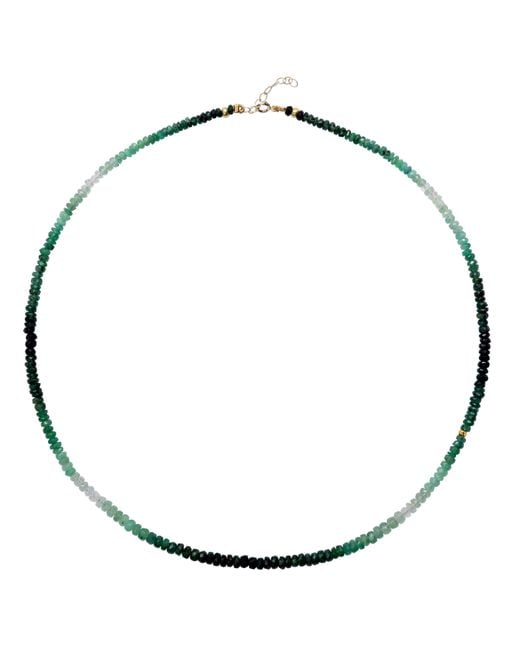Bombyx House Metallic Birthstone May Emerald Ombre Bead Necklace
