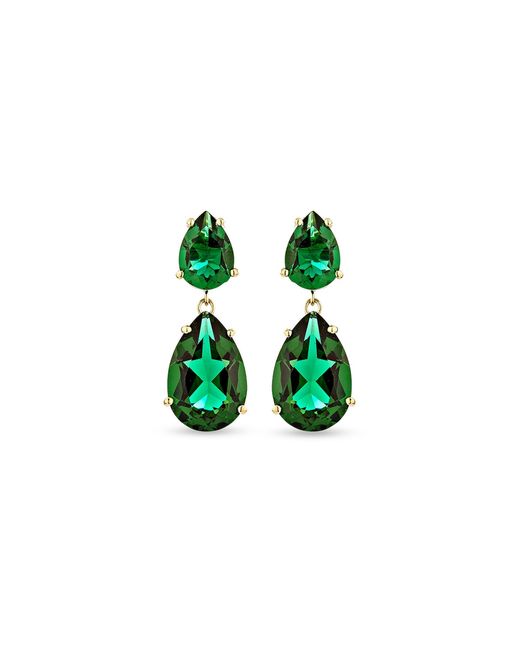 SALLY SKOUFIS Green Liberty Earrings With Made Emerald