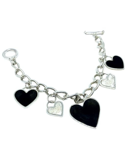 Tg-Jewellery by Tamara Gervasio Blue Regina Di Cuori Hearts Enamel Charms Bracelet