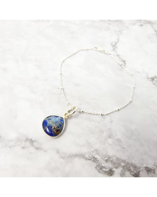 Harfi Blue Natural Sapphire September Birthstone Sterling Gemstone Bracelet
