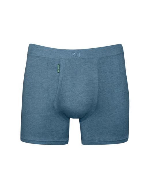 Zd - Zero Defects Blue Heracles Fly Front Boxer – Maximum Softness For Sensitive Skin for men
