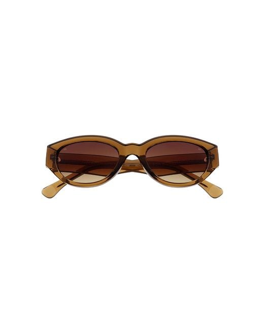 A.Kjærbede Brown Winnie Smoke Transparent Sunglasses for men