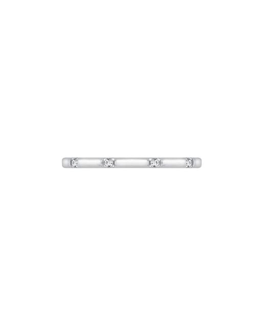 Diamonbliss Metallic Stackable Station Stackable Band Ring