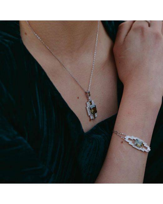 Retro Chic Metallic Hope Corner Bracelet
