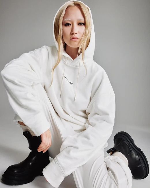 Theanimals White Hooded Logo Sweatshirt