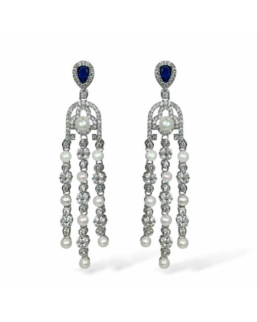 Ninemoo White Celeste Cascade Earrings