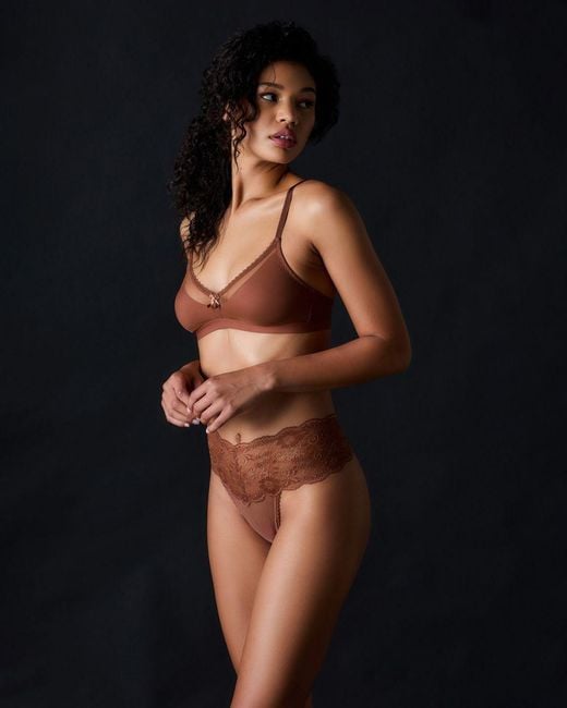 Journelle Brown Neutrals Victoire Bralette Cannelle