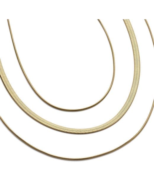 Elk & Bloom Metallic Multi Chain Choker Necklace
