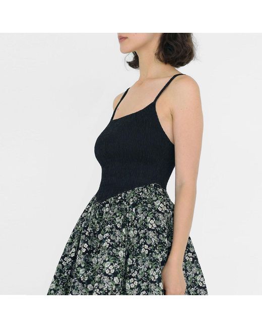 NUAJE NUAJE Black Bianca Smocked Ballerina Mini Dress