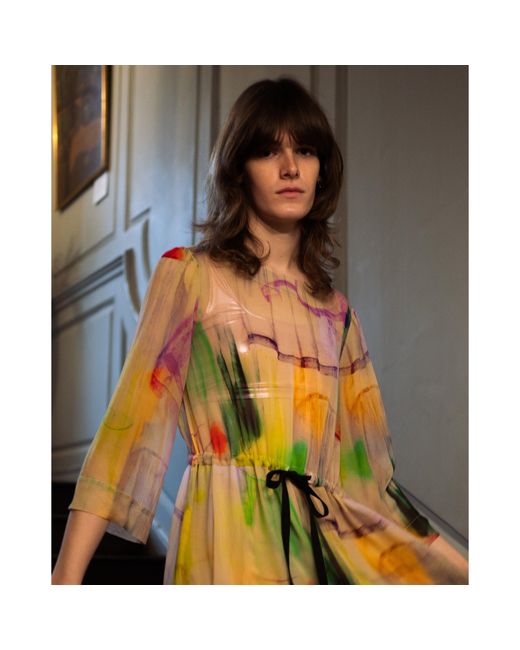 Klements Yellow Solstice Silk Dress