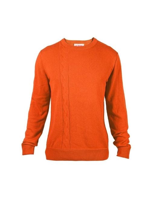 La Granni Orange Cable Crewneck