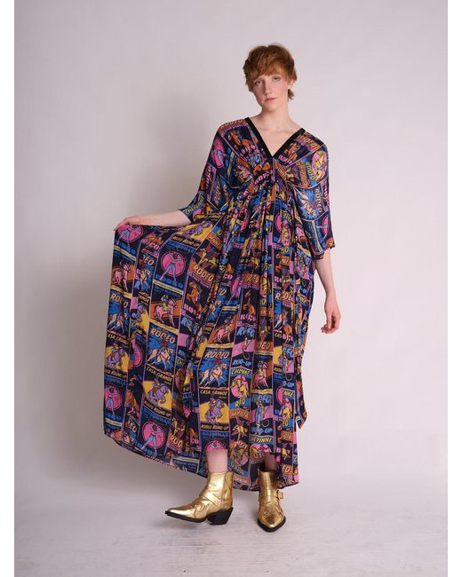 Any Old Iron Blue Rodeo Kaftan Dress