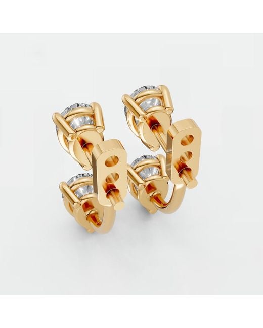 Aya Fine Jewelry Metallic Pear Cut Lab Diamond Front Back Drop Earrings