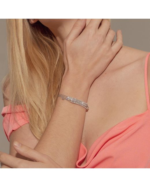BLOOMTINE | Earth Angel HQ White Illuminess Premium Sterling Diamond Bar Bracelet
