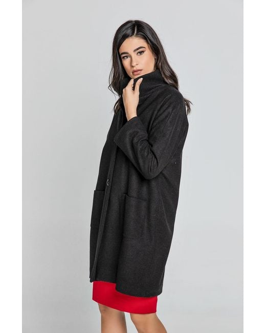 Conquista Black Blend Coat By