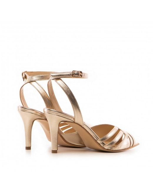 The 5Th Element Metallic Amina Light Leather Sandals