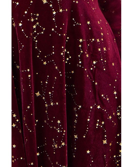 chinese dress ladies Yumi Burgundy Velvet Long Sleeve Skater Dress