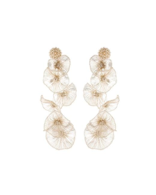 Stephanie Browne Australia Metallic Poppy Chandelier Earrings