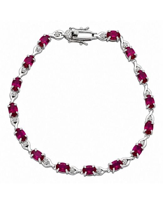 Belinda Jewelz Red Elora Ruby Vintage Tennis Bracelet