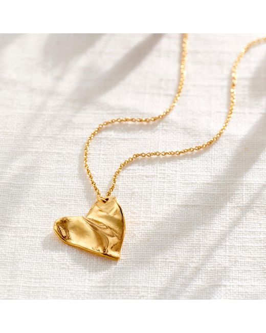 Posh Totty Designs Metallic Fortune Heart Charm Necklace