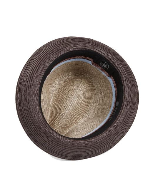 Dasmarca Hats Blue Neutrals Dasmarca Verona Sky Lightweight Summer Two Tone Straw Fedora Hat For And for men