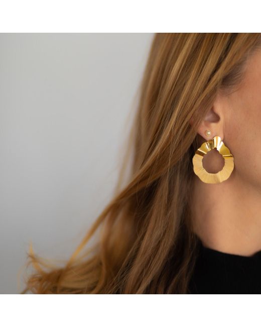 Nart Nature Making Art Metallic Neutrals The Gout Buriti Natural Fiber Earrings
