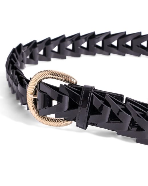 Jurgi Brand Black Triangle Loop Belt – Patent Leather