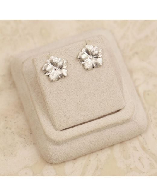 Agora Jewellery White Bavella Mini Earrings