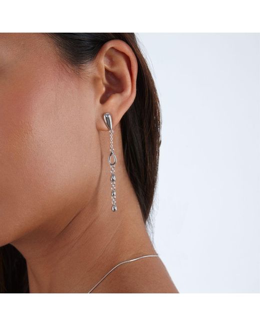 Lucy Quartermaine White Station Petal Drop Earrings