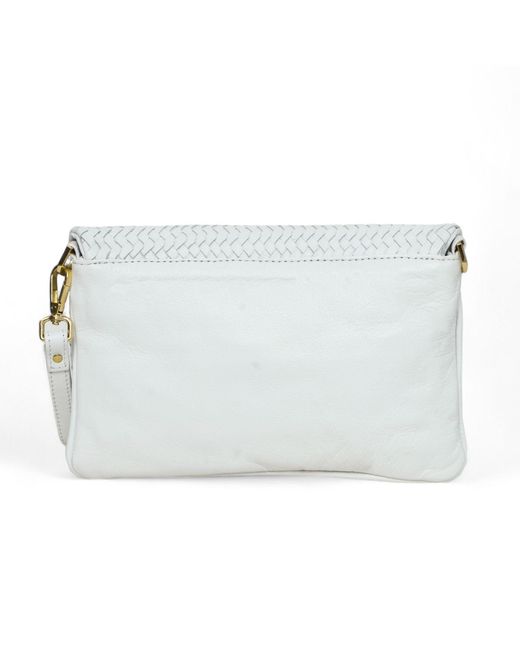 Hides Leather Co. White Travel Charm Bag, Wristlet & Crossbody Leather Bag With Italian Hardware