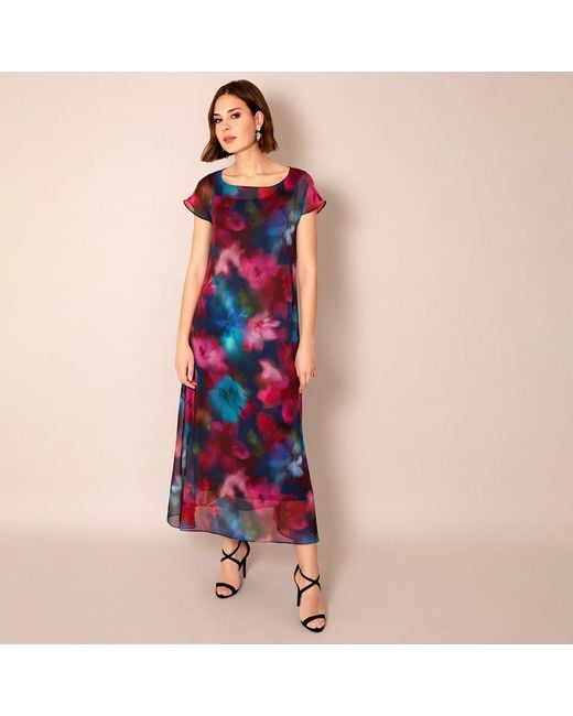 Alie Street London Red Sasha Maxi Dress Moonlit Florals
