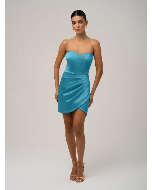 Tia Dorraine Blue A Touch Of Glamour Mini Dress